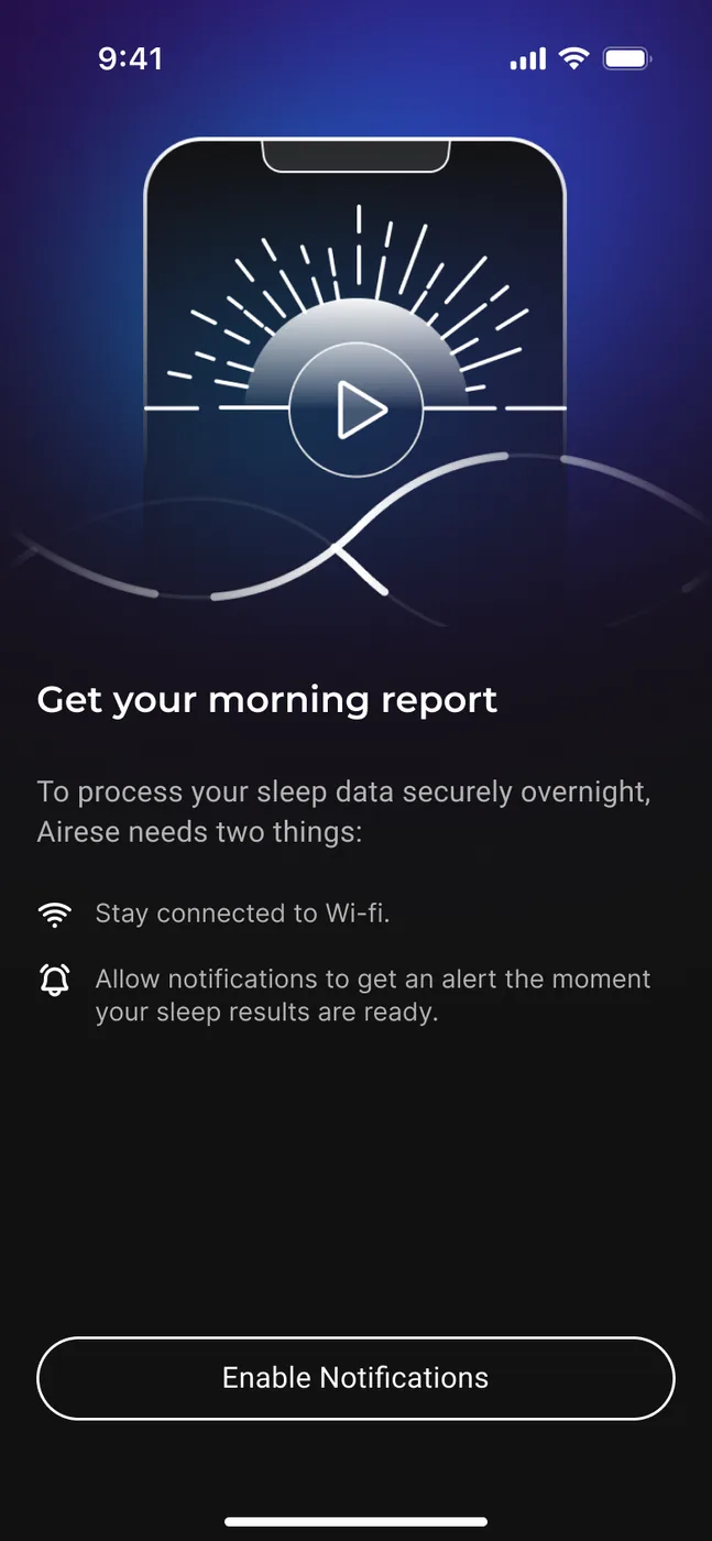 Airese: Sleep Apnea Screener — Notifications