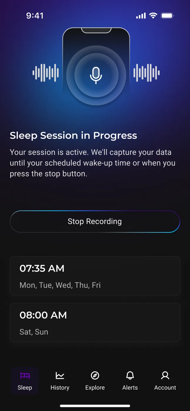 Airese: Sleep Apnea Screener — Active session