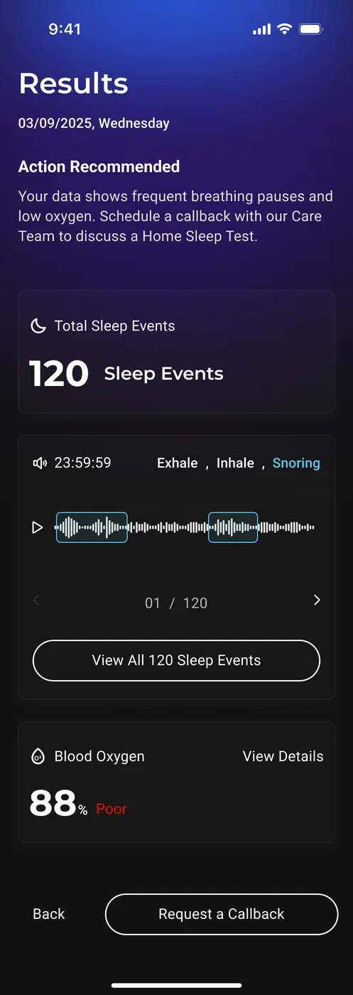 Airese: Sleep Apnea Screener — A serious result with somewhere to go