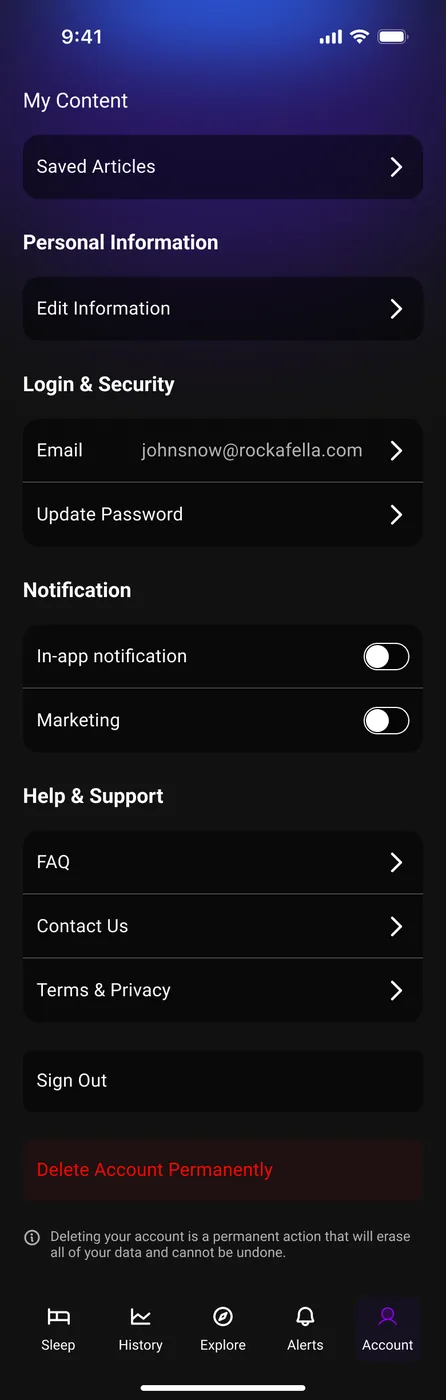 Airese: Sleep Apnea Screener — Account