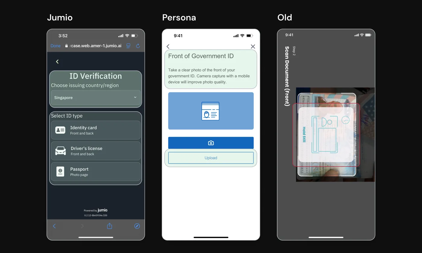 BINGO KYC Flow — Document type selection