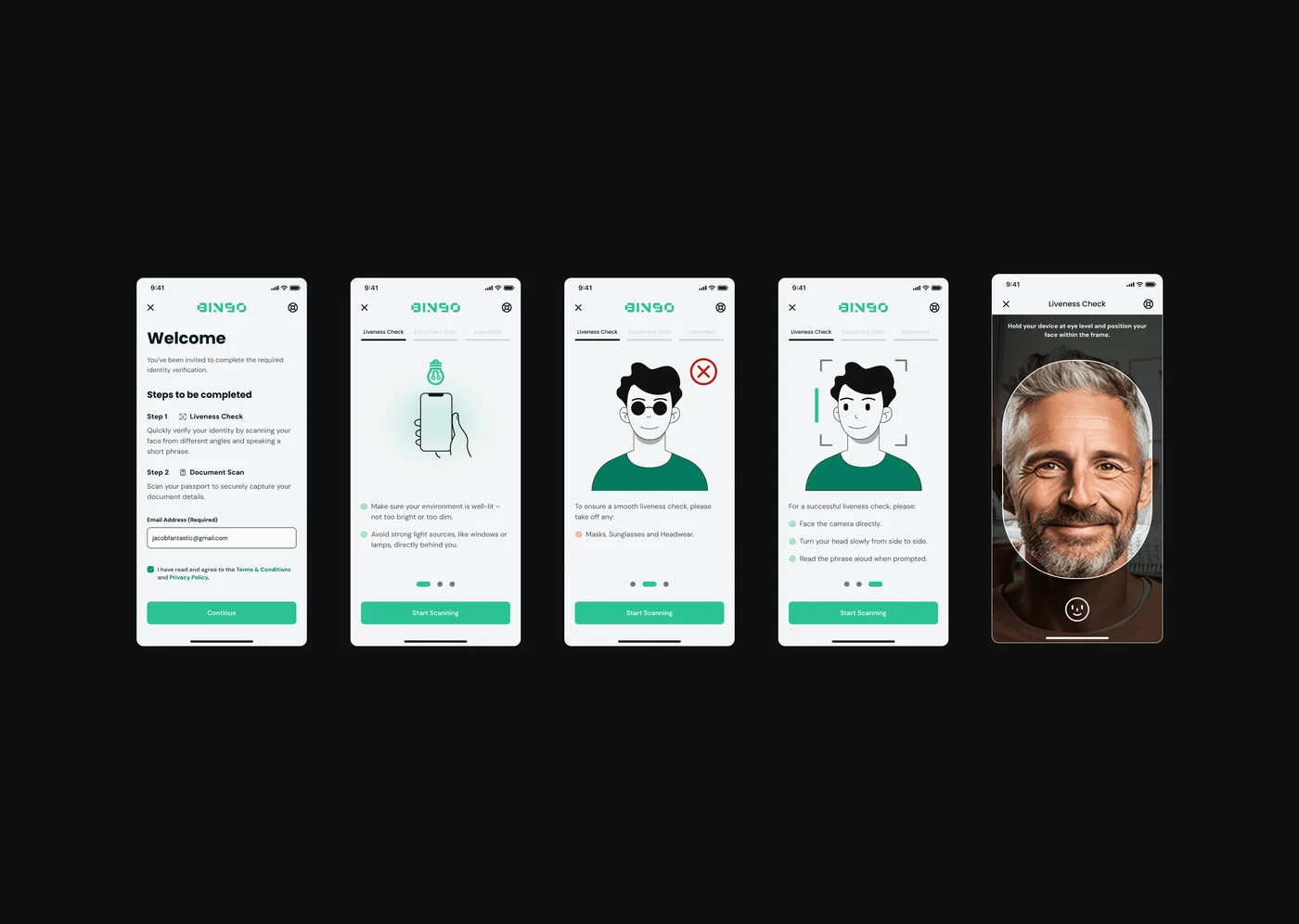 BINGO KYC Flow — Onboarding and liveness check introduction