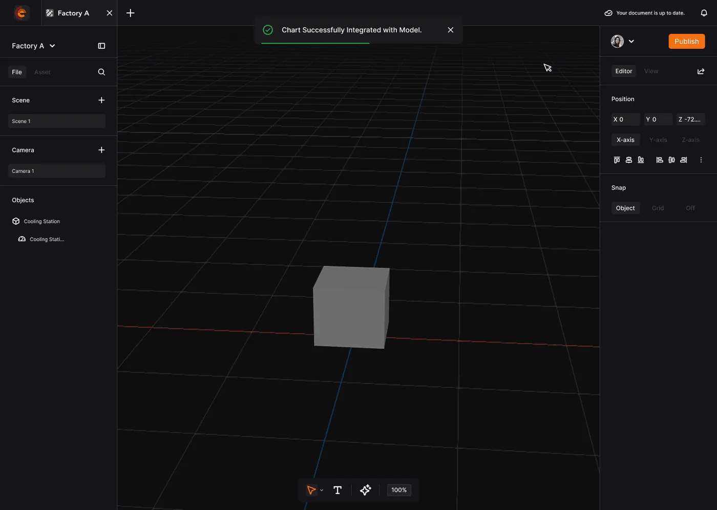 Spatialworks Digital Twin — Chart successfully integrated with model