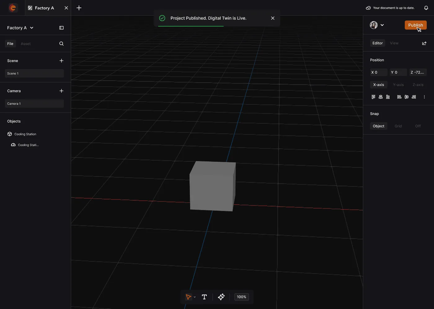 Spatialworks Digital Twin — Digital twin published, going live